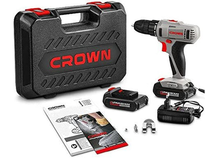 Crown ct21055l 2 batteries operated drill - 14.4 volt-10 mm