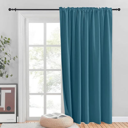 INtex CURTAINS HOUSE Blackout Blinds for Sliding Doors – Thermal Insulated Wide Curtains, Room Darkening, Blind Glass Doors, Two Hanging Options, Modern Design - Cappuccino 150 W x 230 L