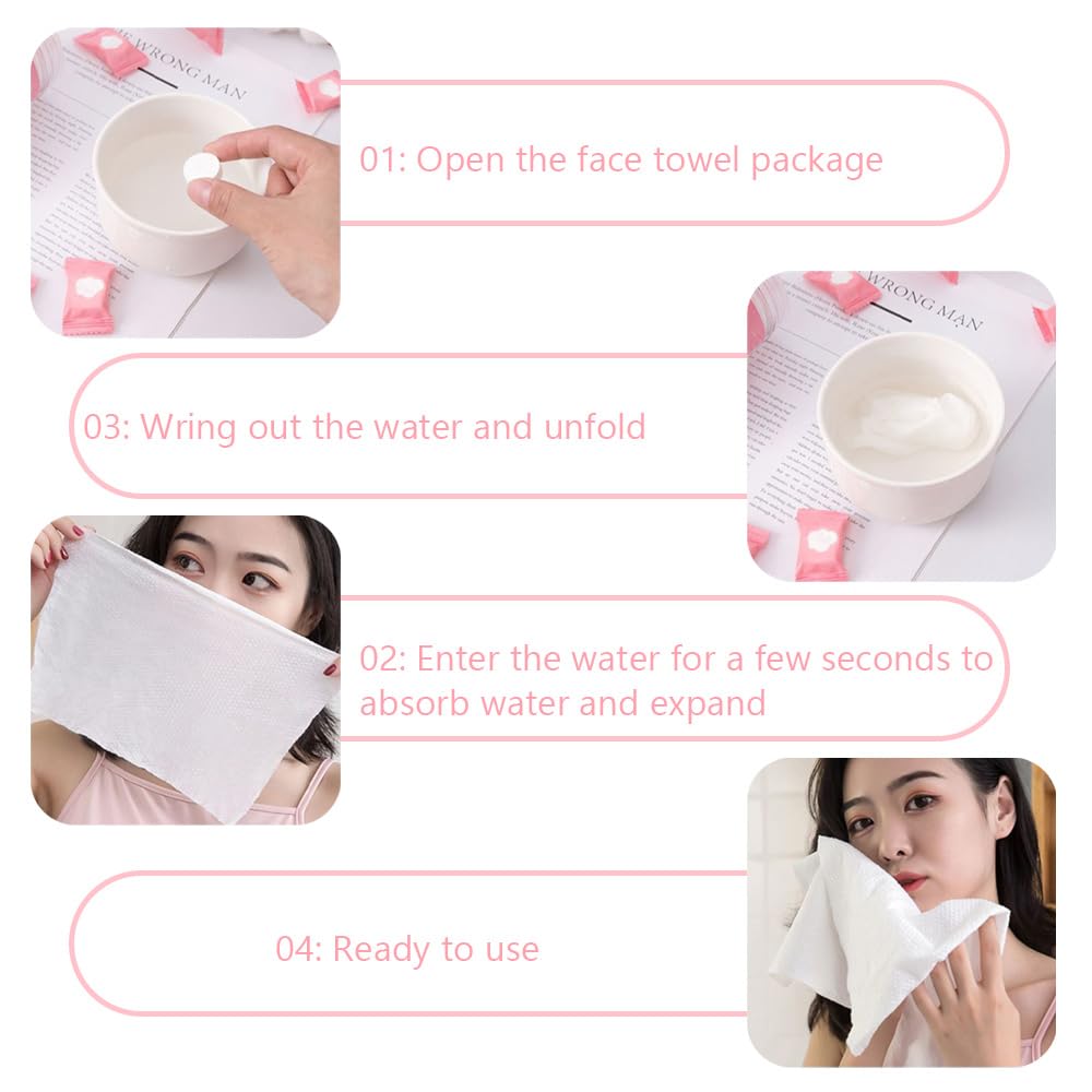 Davfiecn 30 Capsules Portable Coin Tissue Disposable Face Cloths Compressed Cotton Magic Towel Compressed Tissue for Travel Home Camping Hiking Sport Beauty Salon and Other Outdoor Activities