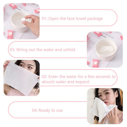 Davfiecn 30 Capsules Portable Coin Tissue Disposable Face Cloths Compressed Cotton Magic Towel Compressed Tissue for Travel Home Camping Hiking Sport Beauty Salon and Other Outdoor Activities