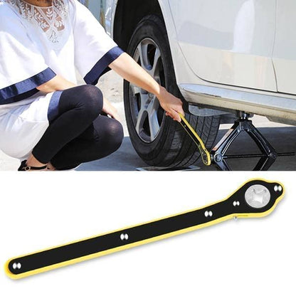 Automobile Tire Ratchet Wrench - Labor-Saving Tire Removal Tool with Rocker Arm for Quick and Efficient Wheel Maintenance - Heavy-Duty and Durable Design for Cars