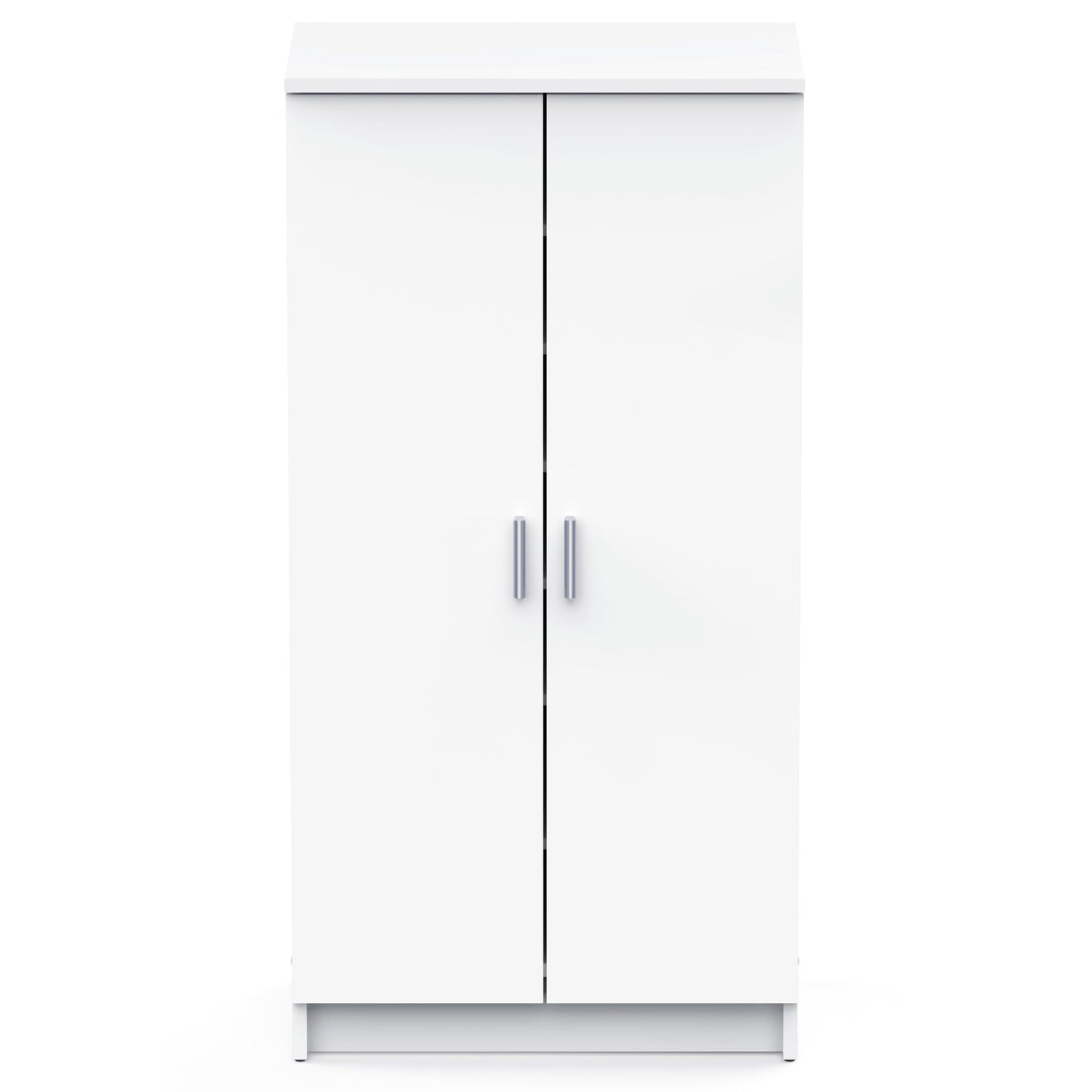 Shoe Cabinet and Chest of Drawers, Versatile Wooden Cupboard and Shoe Rack for Hallway or Bedroom Furniture in a Clean White Finish, Multi-Purpose Storage Solution