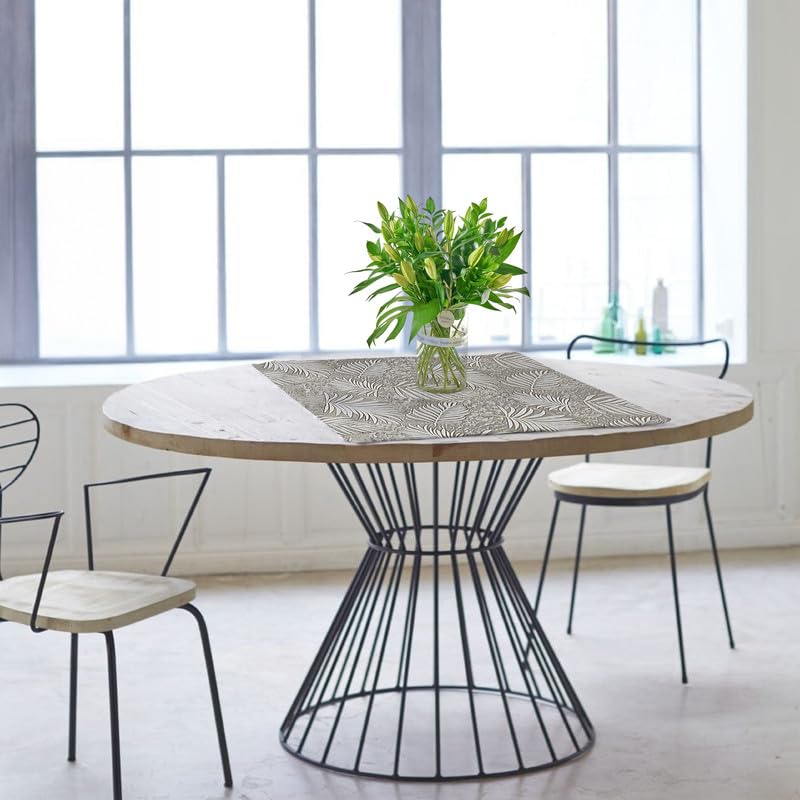 INtex HOME Analia Linen Tablecloth, Rectangular Dining Cover, Elegant and Durable, Soft Fabric, Easy-Care, Multi-Purpose for Home, Events, and Special Occasions, Set of 4 - Café - 60 x 60 CM