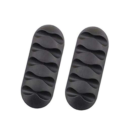 Fixing Clips Protector Clip Earphone cable Winder Organizer Charger cable Holder Fixing Clips (black colour)