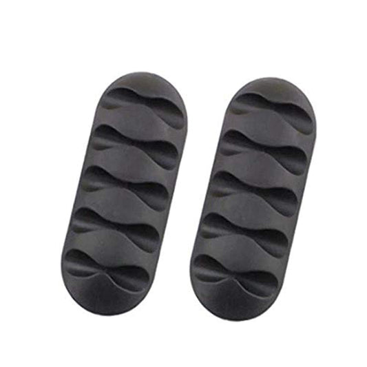 Fixing Clips Protector Clip Earphone cable Winder Organizer Charger cable Holder Fixing Clips (black colour)