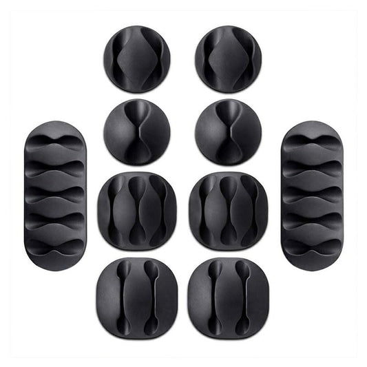 Multi Purpose cable clips set by Carnival Journeys Cord Managment, Holder, 10 Pcs Hight Quality Holders Cell Phone USB Organizer Desktop.