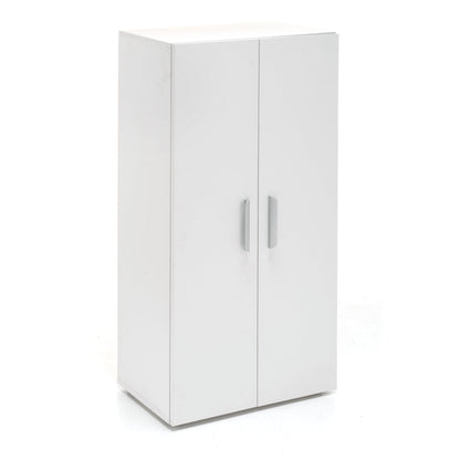 Wooden Shoe Cabinet in White, Tall Shoe Storage with 2 Doors and 6 Shelves, Large Capacity Freestanding Shoe Rack for Entryway or Closet, Art. 133