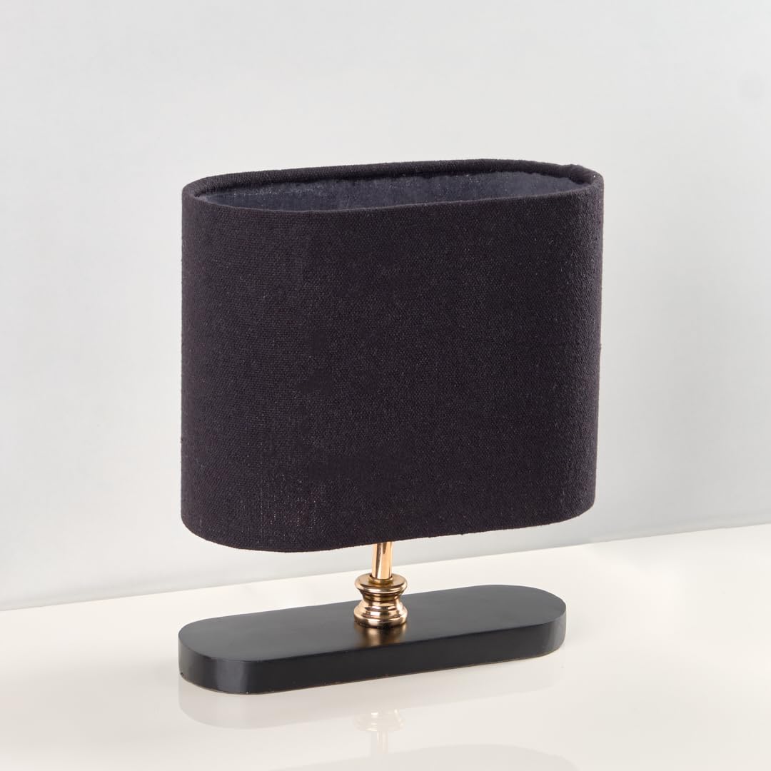 مارتينا اباجوره مودرن مصنوعه من اجود انواع الخشب الزان وشابوه من الكتان يعكس الاضاءه بشكل جيد من نجفه شوب 30 × 30 × 35 Martina modern table lamp TB62-BK-BK