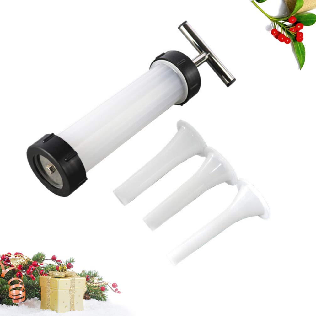 آلة حشو السجق اليدوية - صانعة سجق يدوية مزودة بثلاثة قمعات، وأداة حشو اللحوم للسجق المنزلي والسلامي والمزيد