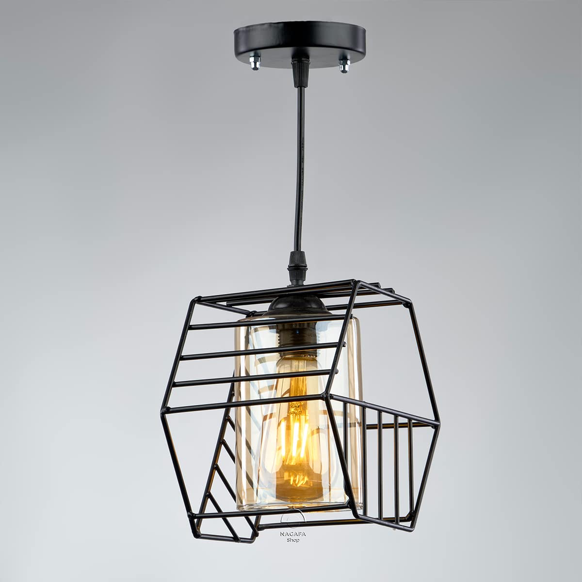 Nagafa Shop, Modern Boxes Black Pendant Light,From Nagafa Shop,