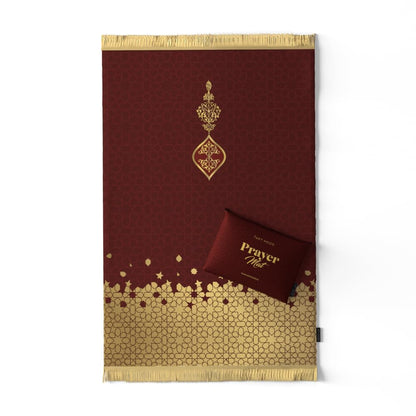 Al Hudda Soft Premium Velvet Prayer Mat - Prayer Rug Designed With Classic And Islamic Art Inspiration - High-Quality Soft, Comfortable
