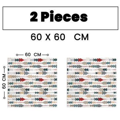 INTEX HOME Sofia Elegance Square Tablecloth – Luxurious Linen Velvet – Kitchen & Living Room Tables – For Ramadan & Events – Multiple Sizes Available – 1 Pc -130x130 cm - Multicolour