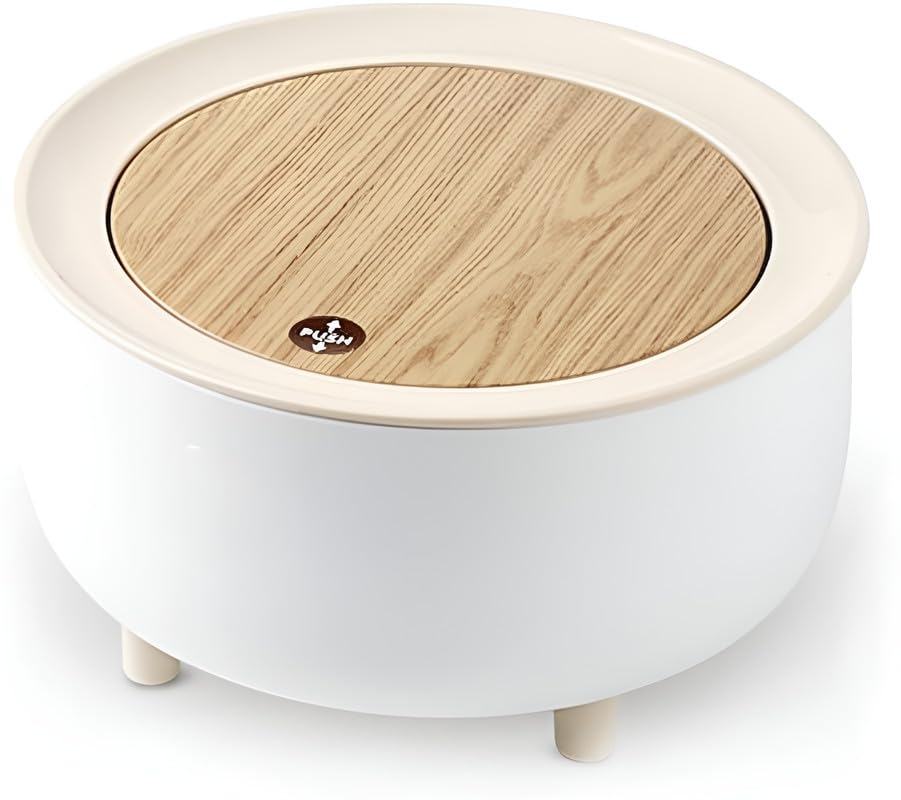 Storage Trash Can, Mini Plastic Waste Bin with Press Top Lid, Compact Design for Office, Kitchen, Under Desk, Multi-Purpose Waste Basket, Easy to Clean