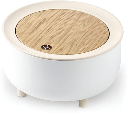 Storage Trash Can, Mini Plastic Waste Bin with Press Top Lid, Compact Design for Office, Kitchen, Under Desk, Multi-Purpose Waste Basket, Easy to Clean