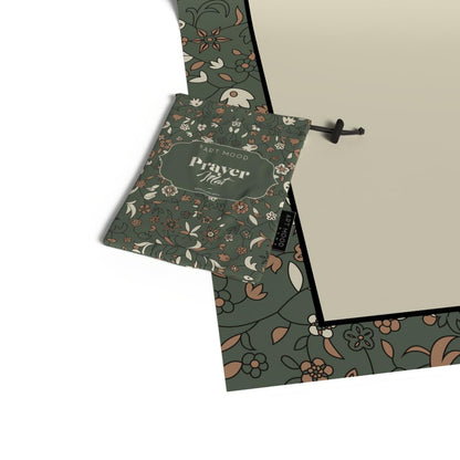Al-Rawda Portable Prayer Mat, a Waterproof and Lightweight Travel Rug that folds into a Compact Pocket Size, Olive, a Durable and Convenient Mat for Muslim Prayer (Salah) anytime, anywhere