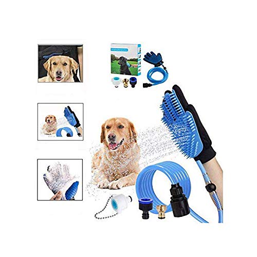 Pet Bathing Tool Dog Shower Sprayer Scrubber Grooming Glove