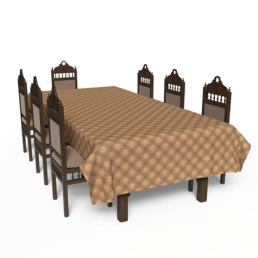 Islamic Era Waterproof Tablecloth, a Multicolor 140x300 cm Rectangular Table Cover of Spillproof Polyester with a Traditional Pattern, a Durable Protector for Elegant, Festive Dining