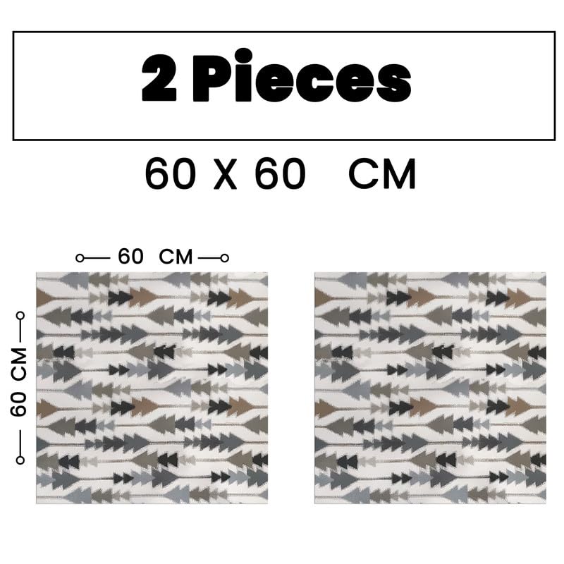 INTEX HOME Sofia Elegance Square Tablecloth – Luxurious Linen Velvet – Kitchen & Living Room Tables – For Ramadan & Events – Multiple Sizes Available – 1 Pc -130x130 cm - Multicolour