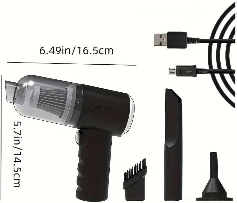 Wireless Portable Rechargeable High Power 2 in 1 Car Vacuum Cleaner With Smooth Design And Built in Led Light - Multi Color