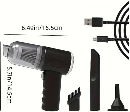 Wireless Portable Rechargeable High Power 2 in 1 Car Vacuum Cleaner With Smooth Design And Built in Led Light - Multi Color