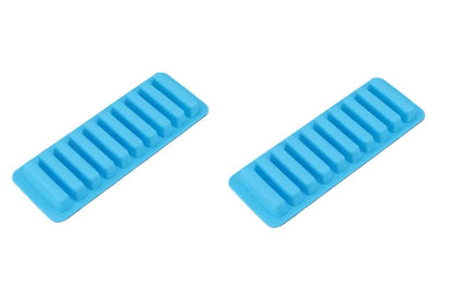2 Pieces Ice Cube Trays Food Grade Silicone (Blue+Blue)