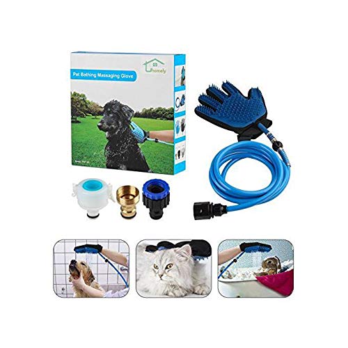 Pet Bathing Tool Dog Shower Sprayer Scrubber Grooming Glove