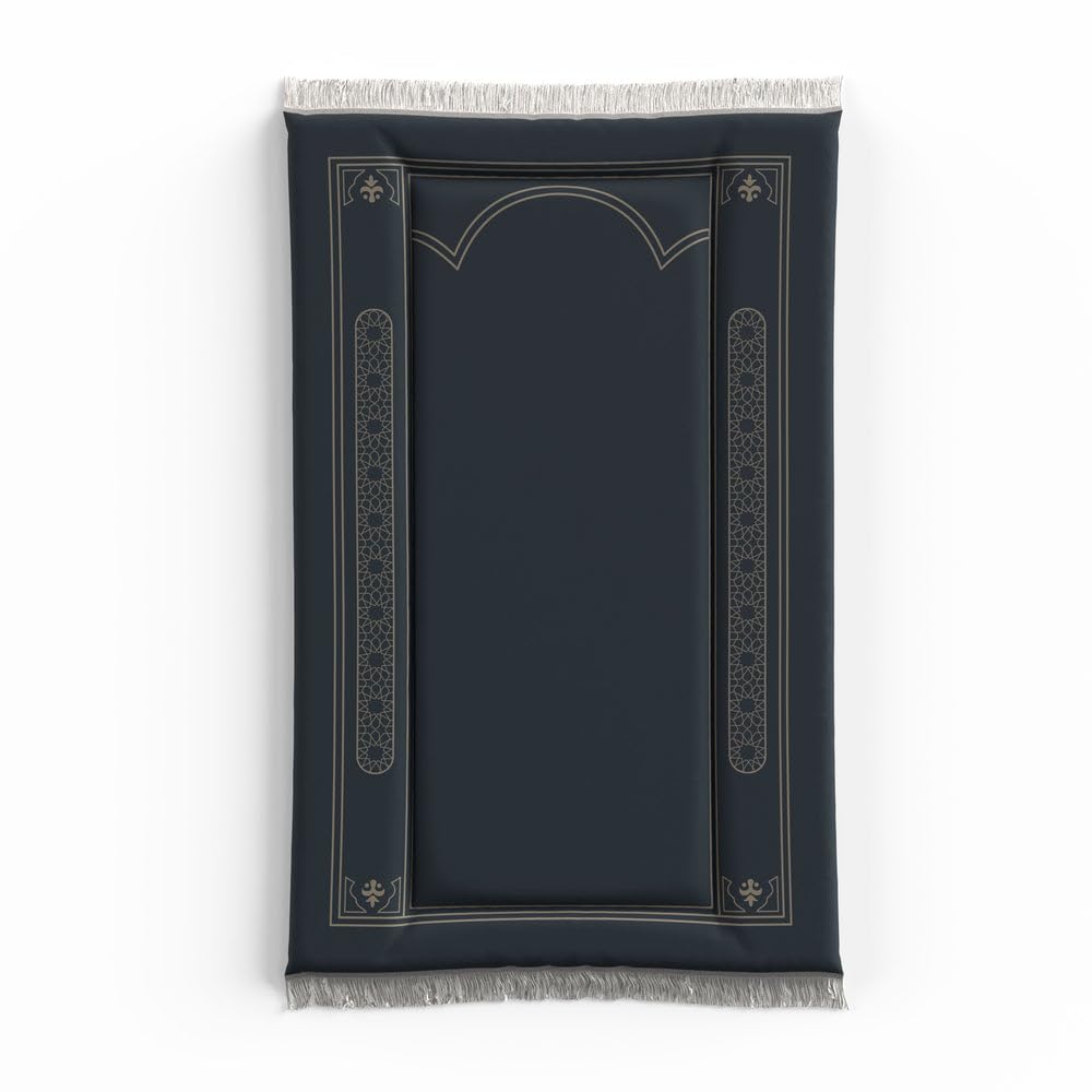 Sakina Padded Prayer Mat Soft Premium Velvet Face - Luxurious And Comfortable Prayer Rug With Elegant Design - Thickness Foam For An Ultimate Comfort Experience
