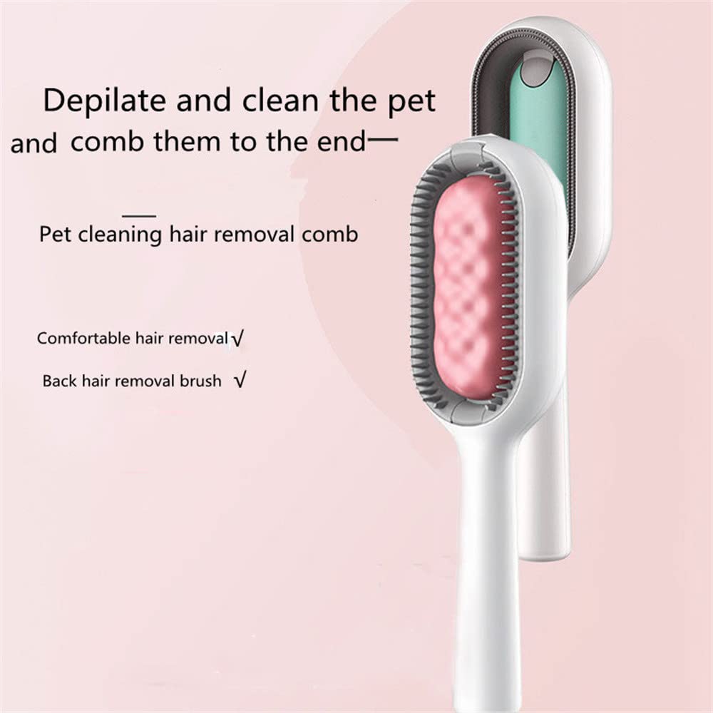 MYBOO Universal Pet Knots Remover,Multifunctional Pet Cleaning Brush Cat Dog Grooming Brush,Portable Pet Hair Removal Comb, Reusable Magic Massage Combs for Cats and Dogs with Long Hair, Pink