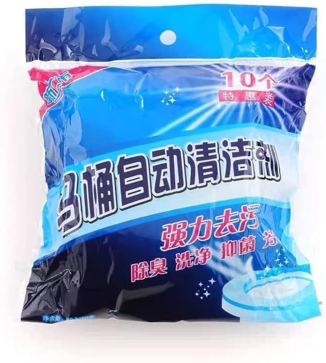 10 Pieces Bathroom Disinfection Cleaning Tablets, Helps Remove Descal, Lime and Yellowing Toilet Special Scent