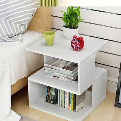 Wooden Bedside Table in a Clean White Finish, Space-Saving and Simple Design Suitable for Every, Compact and minimalist Nightstand for Bedroom essentials