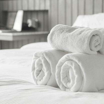 Hotel Cotton Set, White High GSM Soft and Absorbent Cotton, Multiple Size Bathroom Towels for Face, Hand, and Body, Daily Essentials