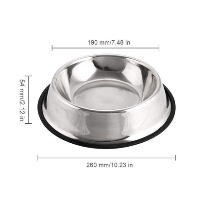 Stainless Steel Dog Bowls Set, 2 Pack No Slip Dog Bowls with Rubber Base for Medium