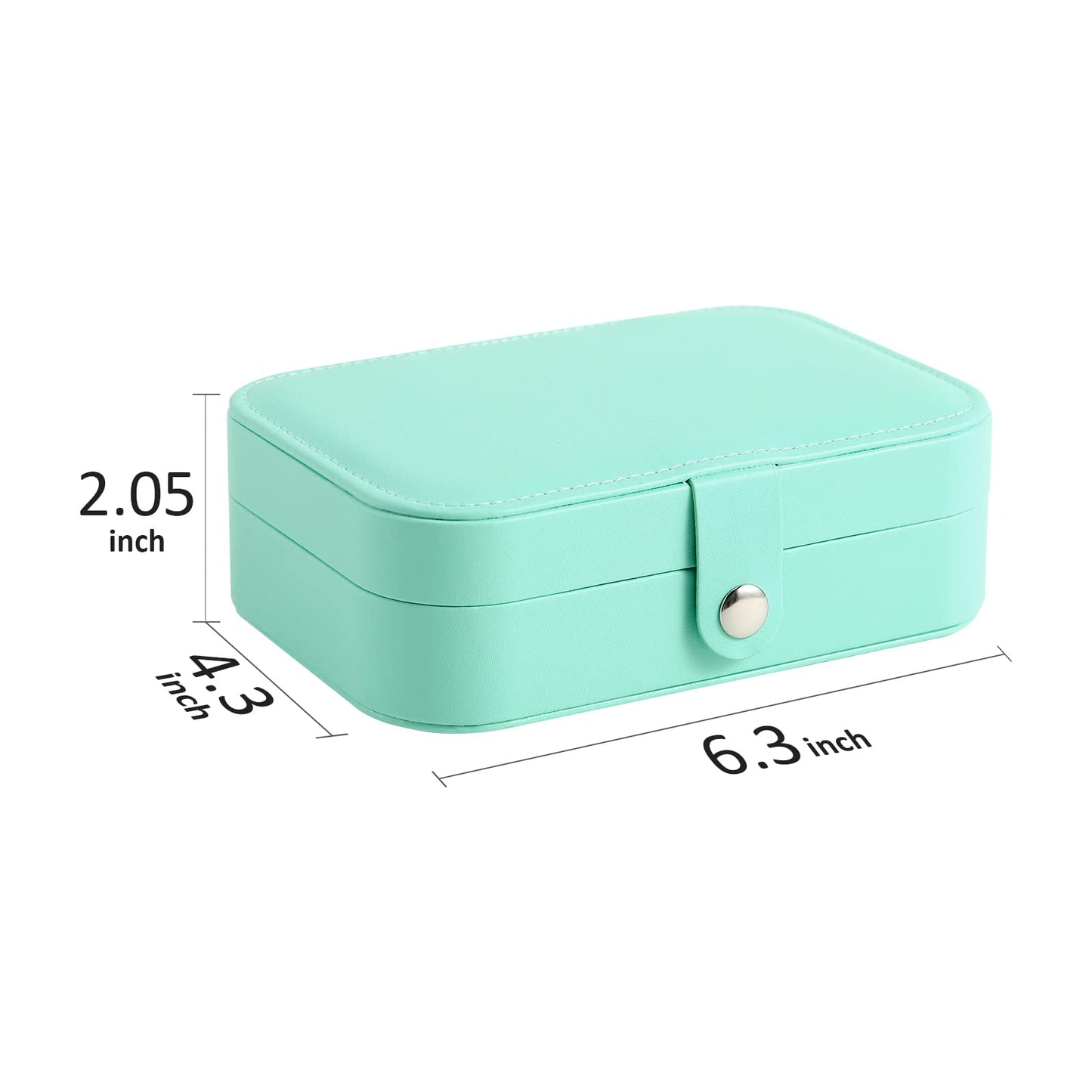 CASEGRACE Small Jewelry Box For Women Travel Jewelry Organizer Double Layer for Necklace Earring Rings Jewelry Holder Case