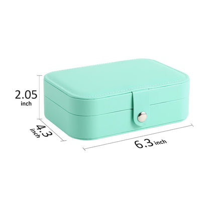 CASEGRACE Small Jewelry Box For Women Travel Jewelry Organizer Double Layer for Necklace Earring Rings Jewelry Holder Case
