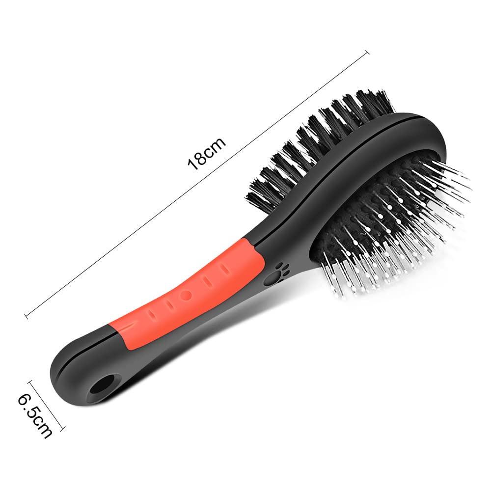 Ubitree Professional Double Sided Pin and Bristle Pet Brush for Cats Dogs, Pet Grooming Comb Cleans Pets Shedding & Dirt for Short Medium or Long Hair