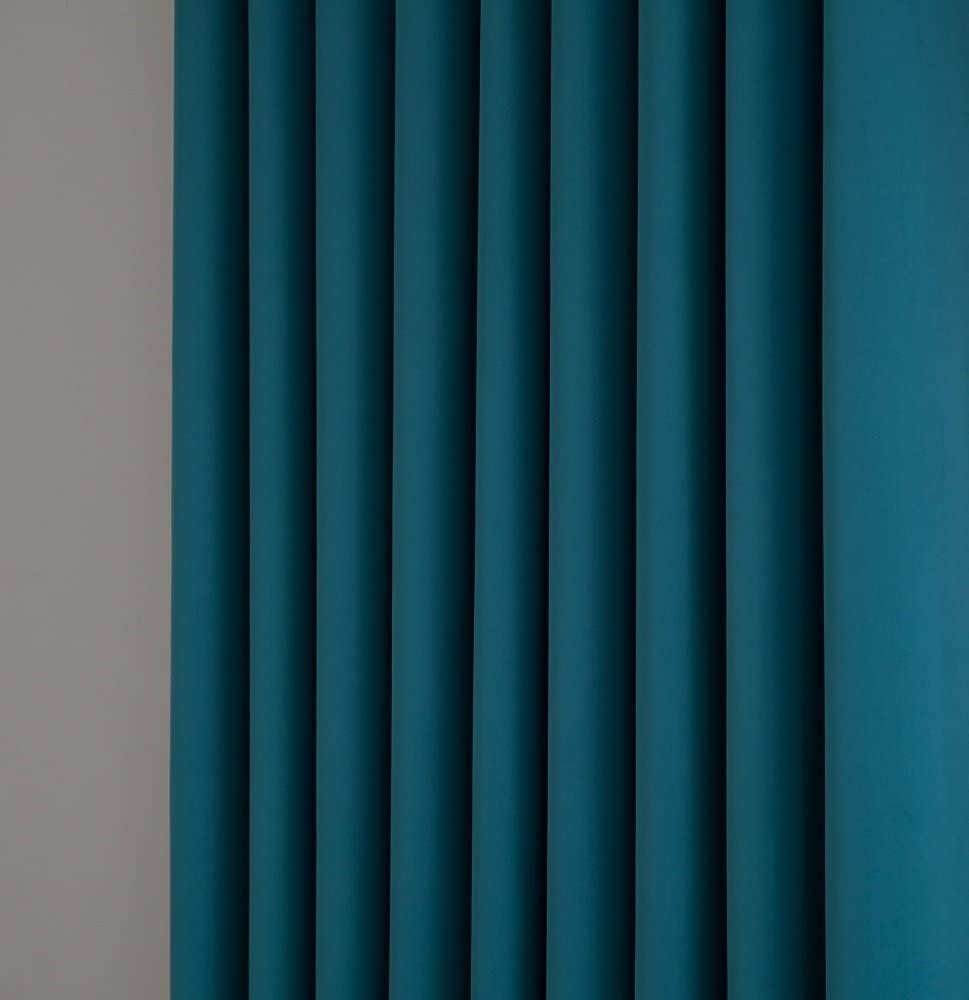 INtex CURTAINS HOUSE Luxury Blackout Curtains-Steel grommets-thermal Insulated fabric-for room Darkness (200W X 270L CM, Dark red)