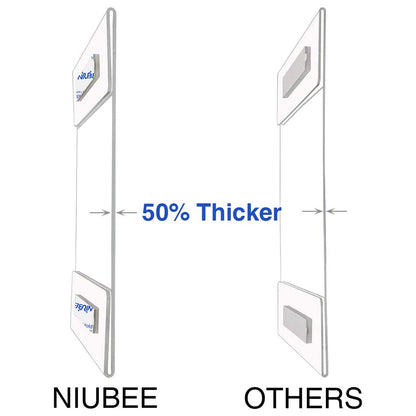 4x6 Inch Wall Mount Acrylic Sign Holder with Double Sided Adhesive Tape for Office Home Store Restaurant No Drilling Horizontal 6 Pack Clear Acrylic Frame