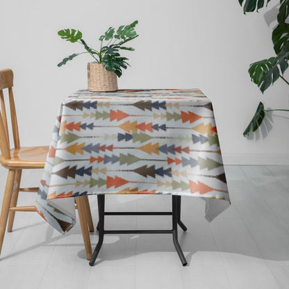 INTEX HOME Sofia Elegance Square Tablecloth – Luxurious Linen Velvet – Kitchen & Living Room Tables – For Ramadan & Events – Multiple Sizes Available – 1 Pc -130x130 cm - Multicolour