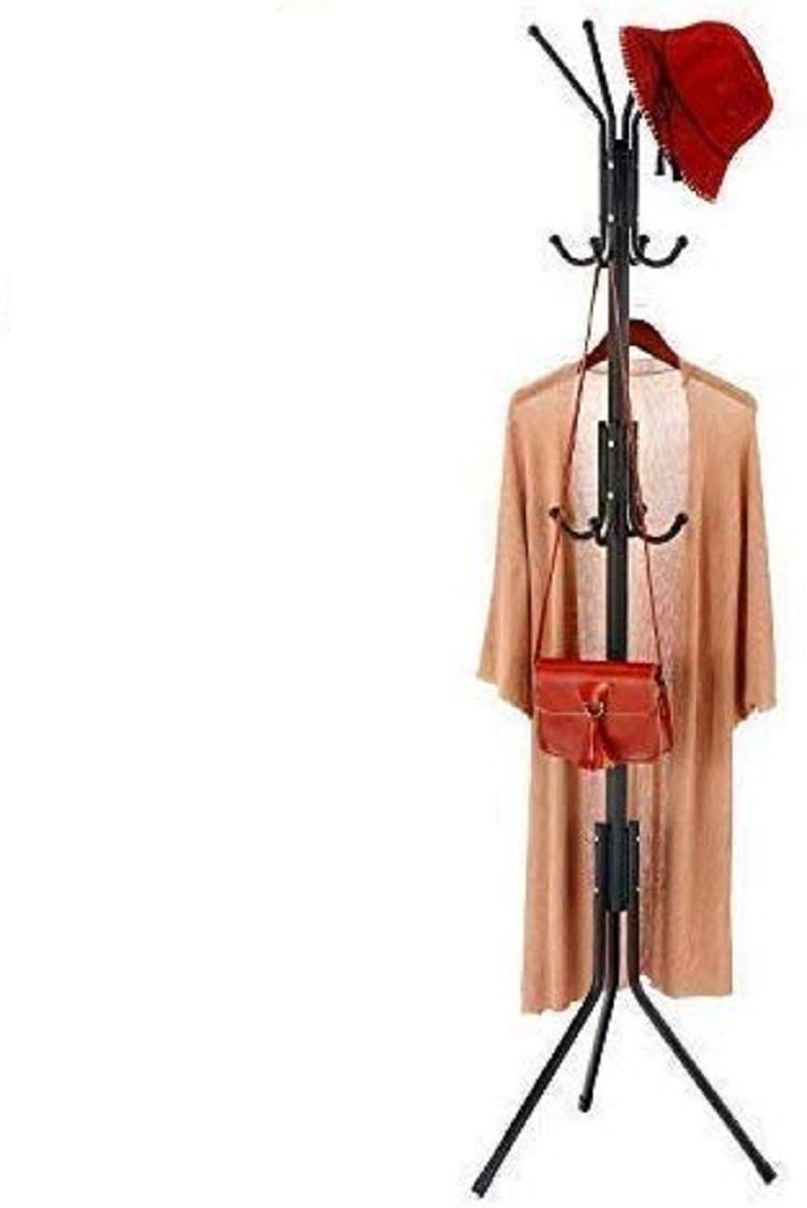 Metal Coat Rack/hanger 02, Free Standing, Coat/Hat hanger 02 for Handbags, Hat, Umbrella, Clothes Tree Coat hanger 02 Holder Stand Black