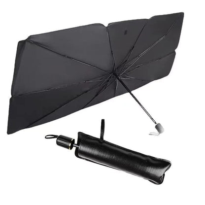 Car Umbrella Sun Shade Cover, Foldable Sun Shades Car for Windshield Parasol to Keep Your Vehicle Cool and Damage Free, Block Heat UV Rays Sun Visor Protector, Easy to Use (57 * 31 Inch)