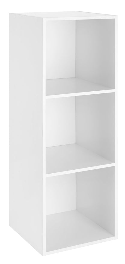 3 Cube Organizer, Versatile Storage Bookcase and Shelf Unit in White, Stackable and Modular Design for Closet, Office, or Living Room, Modern and Simple Organizer