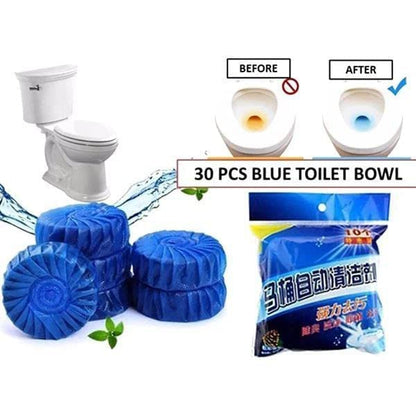 Automatic Toilet Bowl Cleaner Tablets?Bathroom Toilet Tank Cleaner?Blue Clean Bubbles,Strong Detergent Ability,Long-lasting 300 brushes,Mild Fresh Pine Scent(10 Pack)