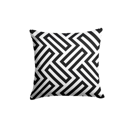 Canvas Cushion Cover in a classic Black & White design, 40x40 cm, a durable and timeless decorative pillow perfect for creating a modern, minimalist, or high-contrast look in any room