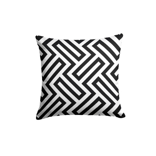 Canvas Cushion Cover in a classic Black & White design, 40x40 cm, a durable and timeless decorative pillow perfect for creating a modern, minimalist, or high-contrast look in any room