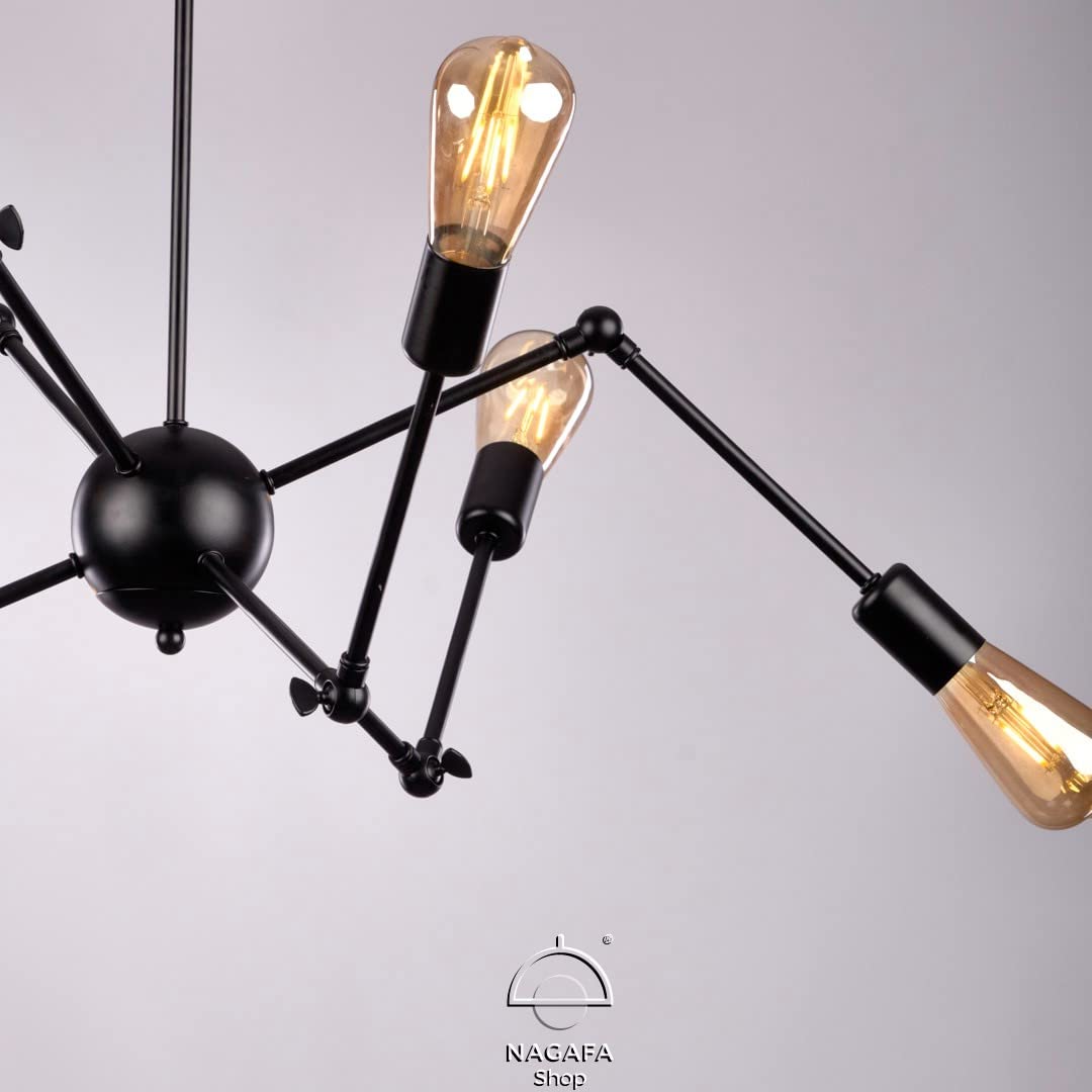 Nagafa Shop, Modern Aspider Chandelier, Black Chandelier,