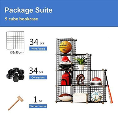 Metal Wire Storage Cubes, DIY Closet Organization System, Bookcase, Cabinet
