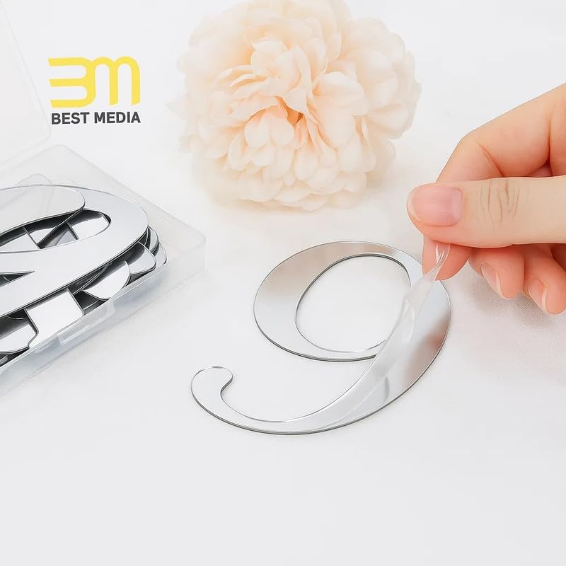 Acrylic Number Cake Toppers, Mirror Finish 0–9 Picks, 9.5 cm Height, Ideal for Birthday Wedding Graduation Anniversary Decorations