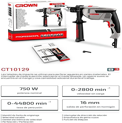 Electric Impact Drill Reversable 13mm 750W (CT10129)