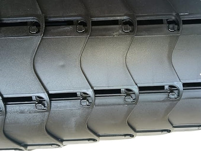 DE LUJO D-LOGO Portable Folding Retractable Plastic Travel Stool with Exquisite Design and Shrinkable for Camping, Fishing, Gardening - Black