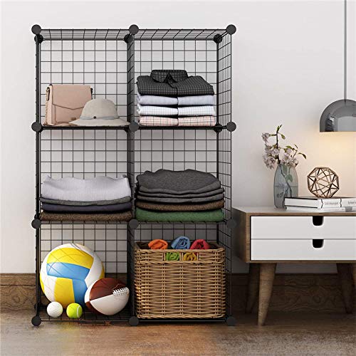 Metal Mesh Storage Cube, Storage Shelves Organizer, DIY Closet Cabinet Shelf for Books, Plant, Toys, Shoes, Clothes